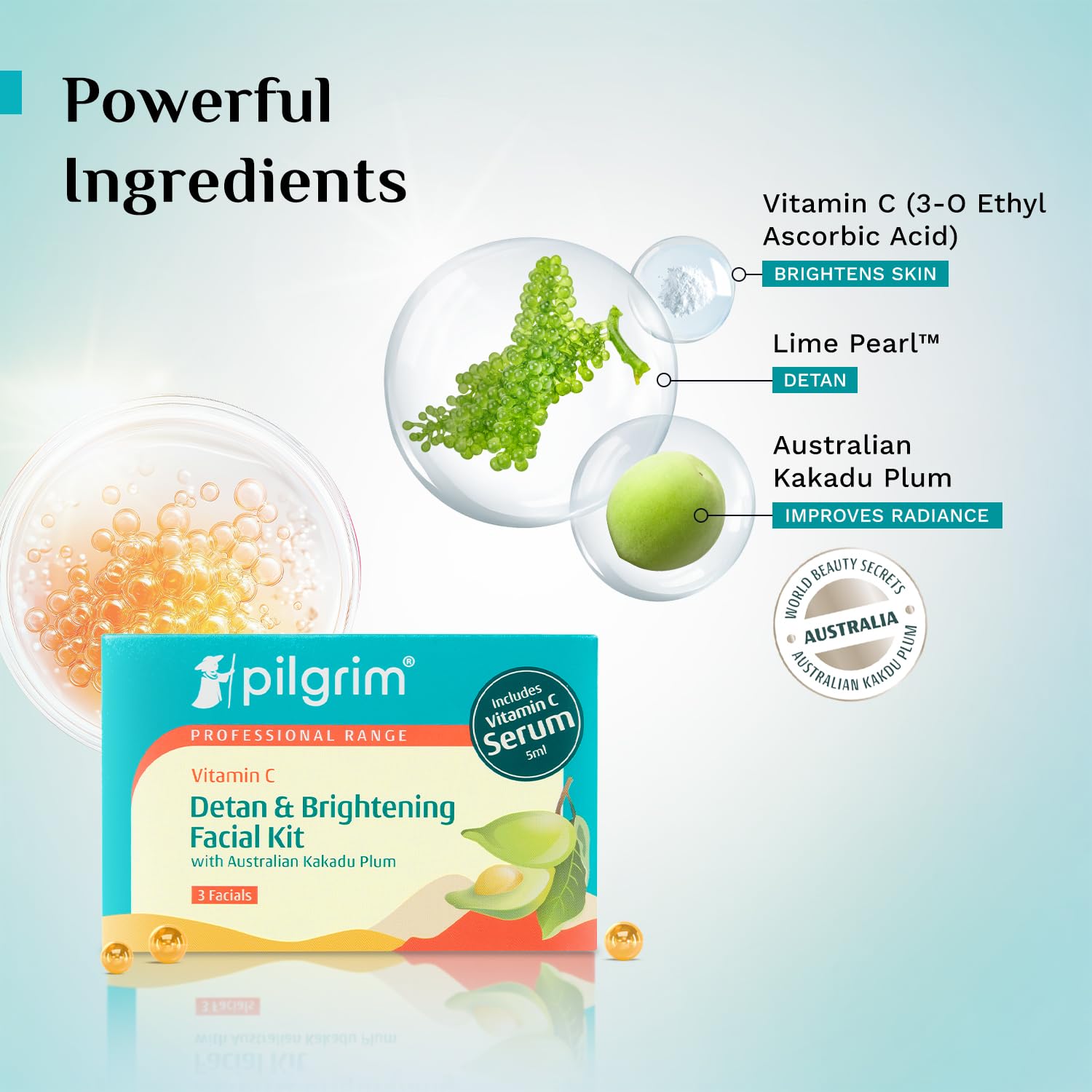 Pilgrim Vitamin C Detan & Brightening Facial Kit
