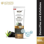 WOW Skin Science Charcoal & Hyaluronic Acid Detox Face Scrub