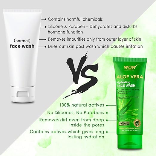 WOW Skin Science Hydrating Aloe Vera Face Wash