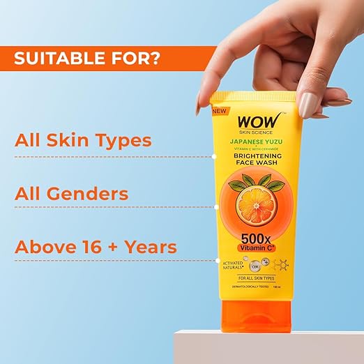 WOW Skin Science Japanese Yuzu + Vitamin C with Ceramide Brightening Face Wash