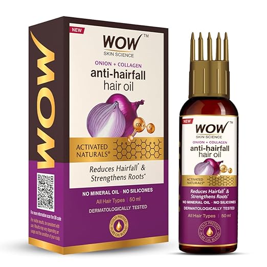 WOW Onion Black Seed Hair Oil - Controls Hair Fall - No Mineral Oil & Silicones