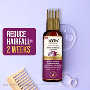 WOW Onion Black Seed Hair Oil - Controls Hair Fall - No Mineral Oil & Silicones