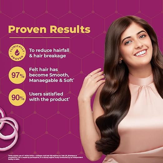 WOW Onion Black Seed Hair Oil - Controls Hair Fall - No Mineral Oil & Silicones