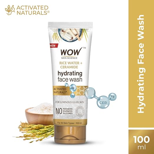 WOW Skin Science Rice Water & Ceramide Hydrating Face Wash