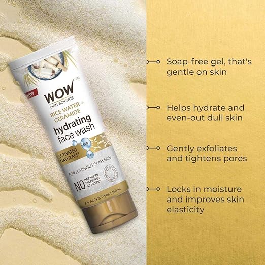 WOW Skin Science Rice Water & Ceramide Hydrating Face Wash
