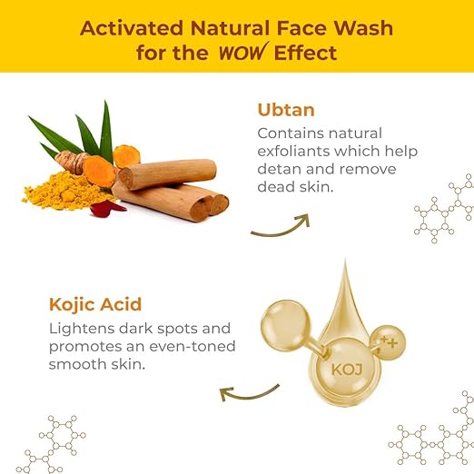 WOW Skin Science Ubtan Cleansing Face Wash | Turmeric & Saffron