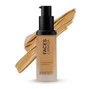 FACESCANADA Flawless Matte Foundation Ml|3-In-1 Foundation + Moisturizer Cream For All Skin Types+Concealer|12 Hr Hydration + Spf 18|Hd Matte Coverage|Lightweight|Anti Ageing,Pack Of 1