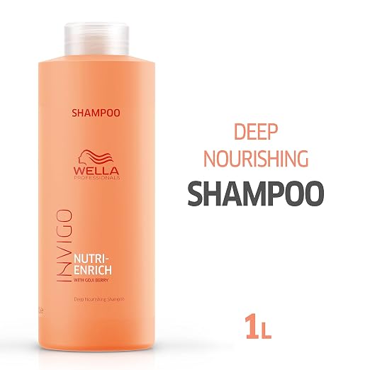 Wella Professionals Invigo Nutri Enrich Shampoo for Frizzy & Dry, Damaged Hair with Goji Berry
