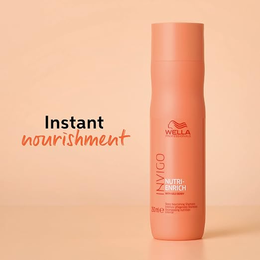 Wella Professionals Invigo Nutri Enrich Shampoo for Frizzy & Dry, Damaged Hair with Goji Berry