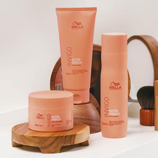 Wella Professionals Invigo Nutri Enrich Shampoo for Frizzy & Dry, Damaged Hair with Goji Berry