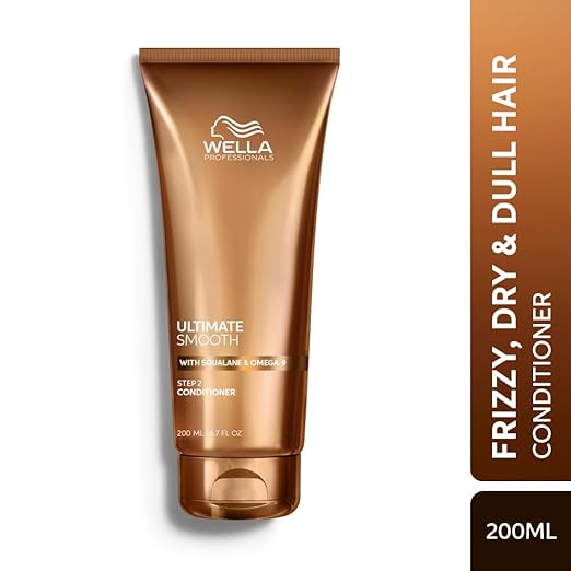Wella Professionals Ultimate Smooth Conditioner with Squalane and Omega-9 for dry, dull, & frizzy hair | 200ml