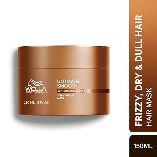 Wella Professionals Ultimate Smooth Mask with Squalane and Omega-9 for dry, dull & frizzy hair | 150 ml