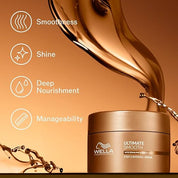 Wella Professionals Ultimate Smooth Mask with Squalane and Omega-9 for dry, dull & frizzy hair | 150 ml