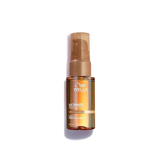 Wella Professionals ULTIMATE SMOOTH Miracle Oil Serum for Dry, Dull & Frizzy Hair | Nourishes, Smooths & Adds a Silky Shine | With Squalane & Omega 9 | Heat Protectant | Color Safe