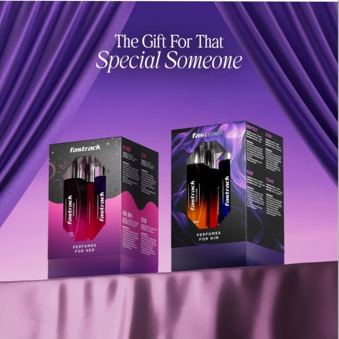 Fastrack Perfume Gift Set for Men-4x20 ml | Aqua & Woody | Long Lasting Fragrances-80 ml Eau de Parfum - 80 ml (For Men)