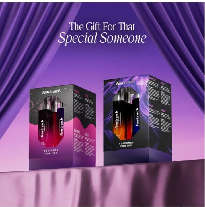 Fastrack Perfume Gift Set for Women 4x20ml | Floral & Fruity|Long Lasting Fragrances-80ml Eau de Parfum - 80 ml (For Women)