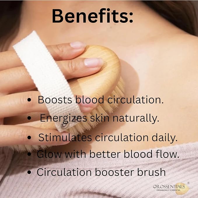 OROSSENTIALS Wooden Dry Body Brush - Premium