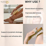 OROSSENTIALS Wooden Dry Body Brush - Premium