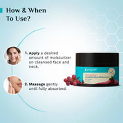 PILGRIM French Red Vine Youthful Glow Moisturizer SPF 30 with Vitamin C, Rosehip Oil For Anti Ageing, Sun Protection PA+++, Daily Use, Dry, Oily, Combination Skin, Men & Women, 50g
