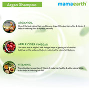 Mamaearth Argan & Apple Cider Vinegar Shampoo For Frizz Free & Strong Hair (250ml)