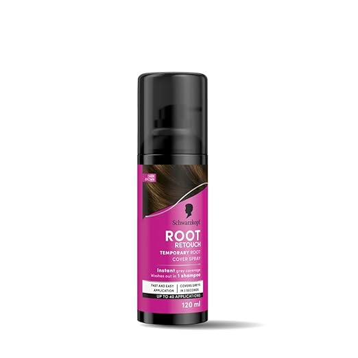 Schwarzkopf Root Retouch Instant Grey Hair Concealer Spray, Sweat And Rain Resistant - Black