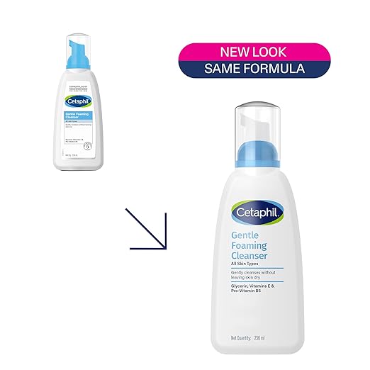 Cetaphil Foaming Face Wash, Gentle Foaming Cleanser For All Skin Types - 236 Ml| Foaming Face Wash With Vitamin E, B5| Dermatologist Recommended| Paraben, Sulphate Free