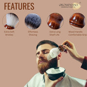 OROSSENTIALS Wooden Shaving Brush For Men