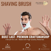 OROSSENTIALS Wooden Shaving Brush For Men