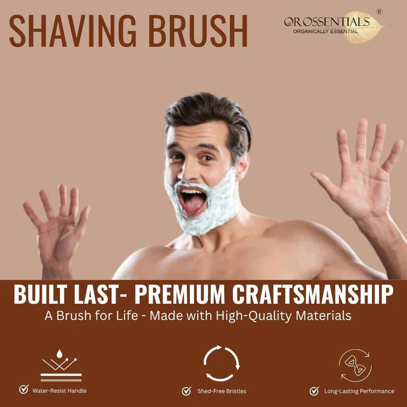OROSSENTIALS Wooden Shaving Brush For Men
