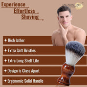 OROSSENTIALS Wooden Shaving Brush For Men