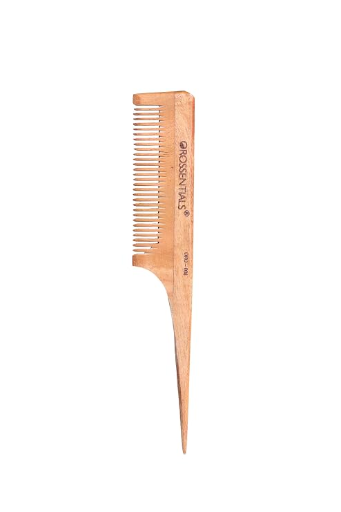neem wooden comb || neem tail comb || natural neem wood tail comb for styling || neem wooden hair comb with tail handle