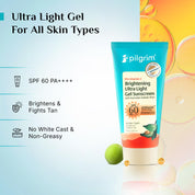 Pilgrim 5% Vitamin C Brightening Ultra Light Gel Sunscreen SPF 60 PA++++ 45ml