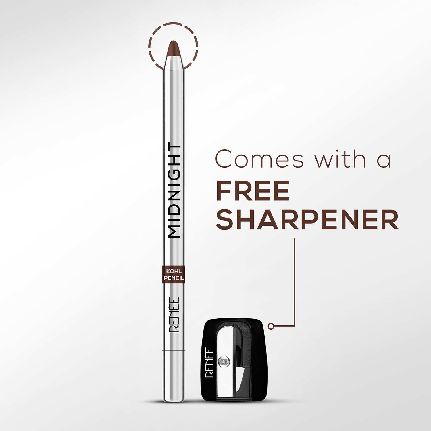 RENEE Midnight Mini Kohl Pencil, Darkest black, One-Swipe