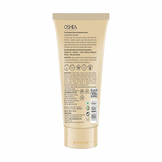 Oshea Herbals Almondfine Anti Agining Gel Face Wash For All Skin Types | Deep Cleansing & Hydrates Skin with Almond Oil & Vitamin E 100gm