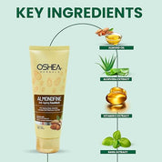 Oshea Herbals Almondfine Anti Agining Gel Face Wash For All Skin Types | Deep Cleansing & Hydrates Skin with Almond Oil & Vitamin E 100gm