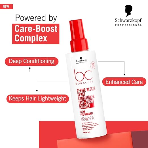 Schwarzkopf Professional Bonacure Repair Rescue Spray Conditioner with Arginine | 200ML