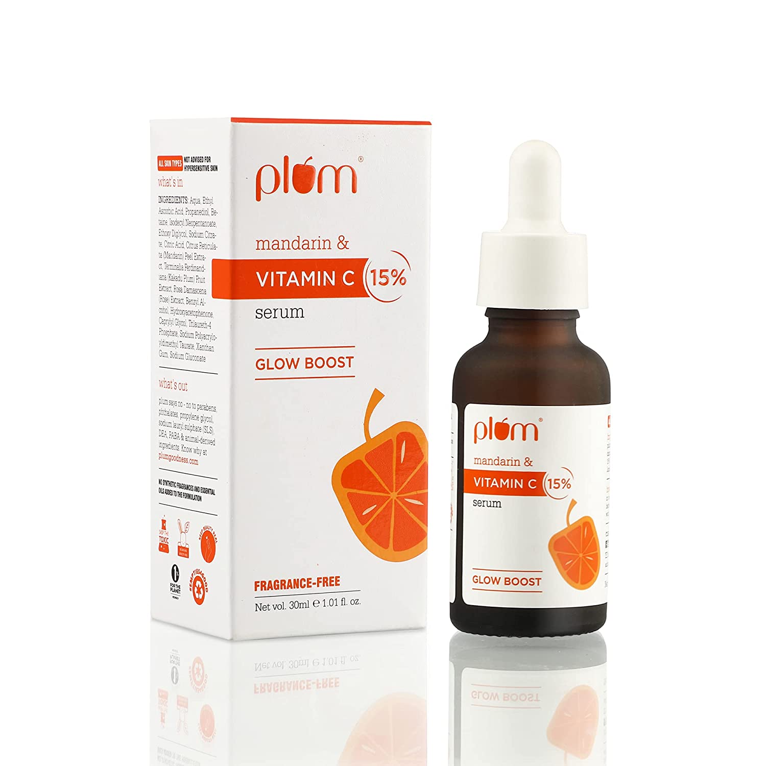 Plum 15% Mandarin & Vitamin C Serum Glow Boost