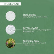 O3+ Mijoo Korea Glass Glow Facial Kit with Pine Cica & Snail Mucin
